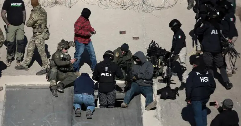 Descubren túnel entre Ciudad Juárez y El Paso para tráfico de migrantes y droga