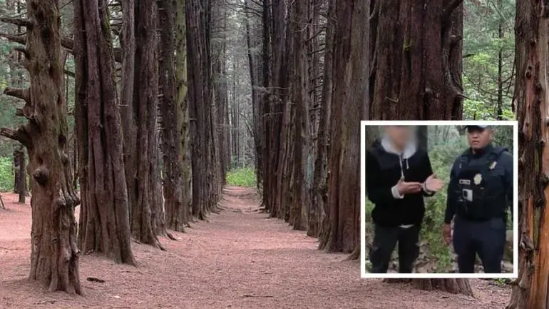 Encuentran sano y salvo a menor extraviado en el bosque El Ocotal, Cuajimalpa