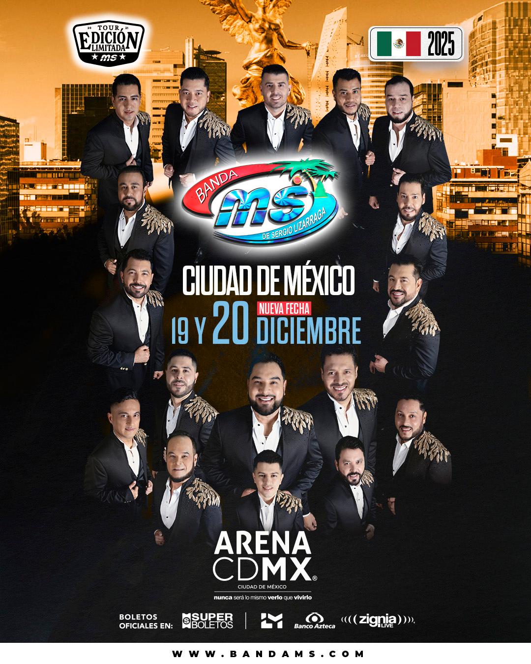 Debido al éxito, la BANDA MS abre una nueva fecha en la Arena CDMX