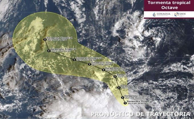 Se forma la tormenta tropical «Octave» a mil 500 kilómetros de Cabo San Lucas