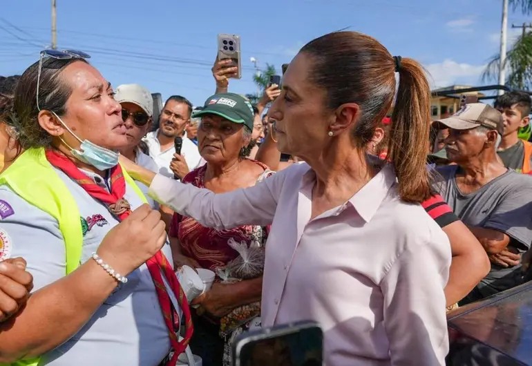 Alimentación, agua y limpieza, prioridad en atención a afectados por lluvias: Sheinbaum