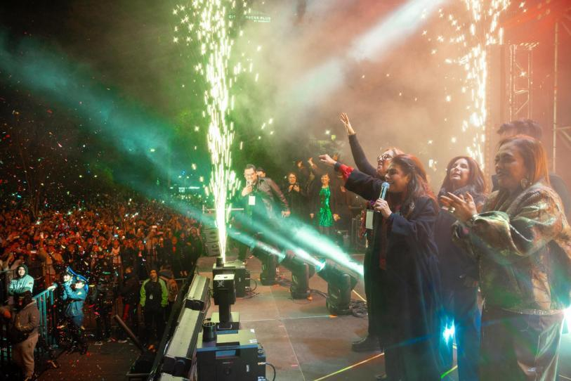Mega fiesta electrónica de Año Nuevo CDMX en Reforma reúne a más de 250 mil personas